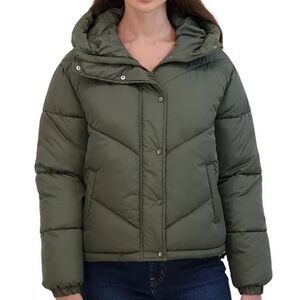 Sebby Juniors Short Puffer Jacket/ Color Olive/ Size Xl/ NWT